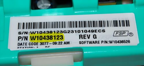 Part # W10438123 | Whirlpool Washer Control Board