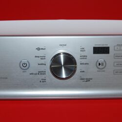 Part # Panel W11112662 Maytag Washer Control Panel (used, condition good - Silver)