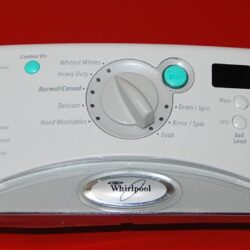 Part # 8182610 , 8182785 - Whirlpool Front Load Washer Control Panel And User Interface Board (used, condition fair - Light Gray)