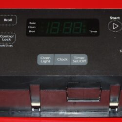Part # W10424886 - Whirlpool Oven Electronic Control Board (used overlay, Very Good - Black)
