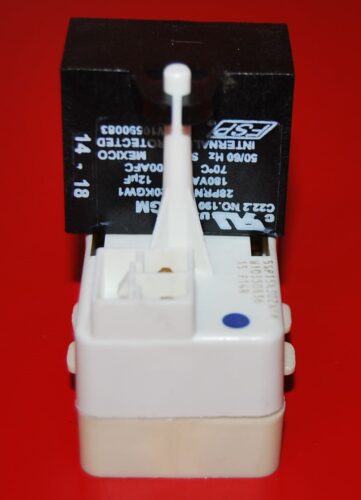Part # W10330836 - Whirlpool Refrigerator Start Relay and Capacitor (used)