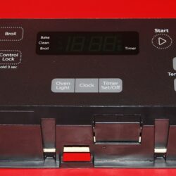 Part # W10424886 - Whirlpool Oven Electronic Control Board (used overlay, Good - Dark Gray)