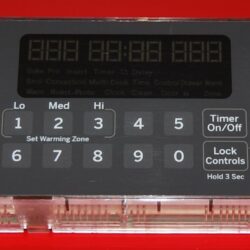 Part # 164D8496G069, WB27T11493 - GE Oven Electronic Control Board (used overlay, Good - Dark Gray)