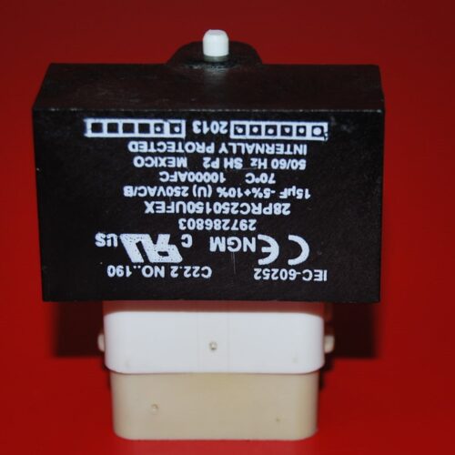 Part # 2304884 - Whirlpool Refrigerator Start Relay and Capacitor (used)