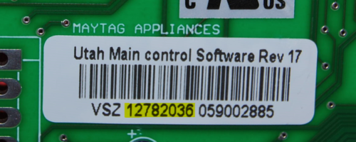 Part # 12782036 - Whirlpool Refrigerator Electronic Control Board (used) Code - 0818