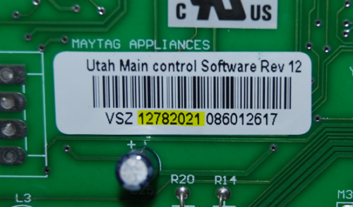 Part # 12782021 - Whirlpool Refrigerator Electronic Control Board (used) Code - 0101