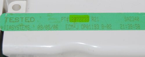 Part # 12872233 | 12782021 | Whirlpool Refrigerator Control Board (Programming Code # 0801)
