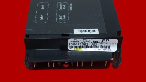 Part # W10424886 - Whirlpool Oven Electronic Control Board (used overlay, Good - Dark Gray)