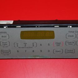Part # WB27K10245 GE Oven Electronic Control Board (used, overlay Fair - Silver)