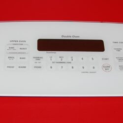 Part # WB27T10698 GE Oven Control Panel (used, overlay good - Bisque)