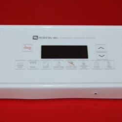 Part # 74006745, 74004941, 74009198 Maytag Oven Control Panel And Board (used, overlay fair - White)