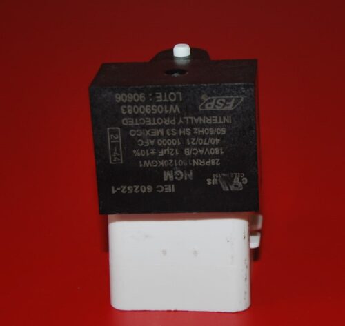 Part # W11359381, 5SPL14N283TFD-02 - Whirlpool Refrigerator Start Relay And Capacitor (used)