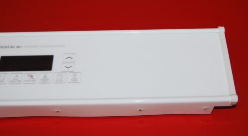 Part # 74006745, 74004941, 74009198 Maytag Oven Control Panel And Board (used, overlay fair - White)