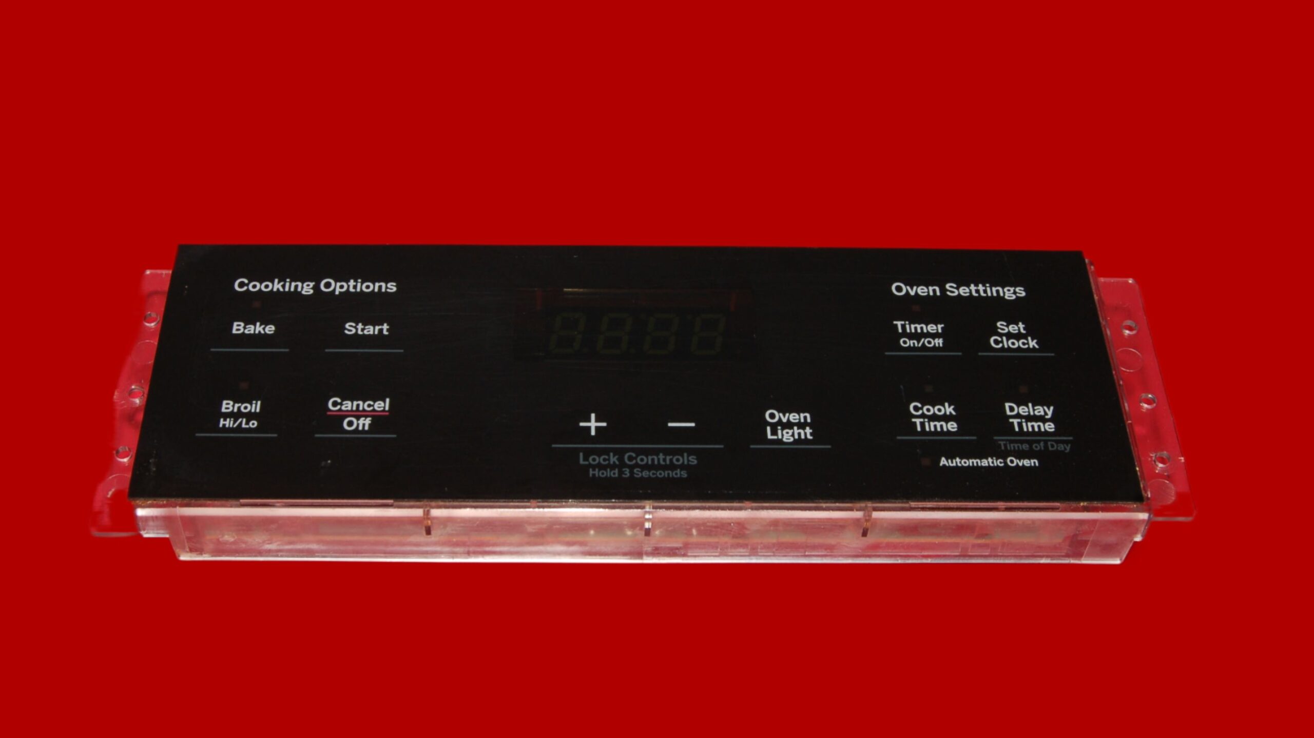 GE Oven Control Board 164D8450G212 | WB27X29089 | OEM Used Tested (overlay fair - Black)