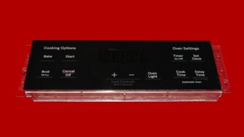 GE Oven Control Board 164D8450G212 | WB27X29089 | OEM Used Tested (overlay fair - Black)