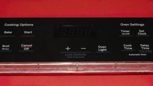 GE Oven Control Board 164D8450G212 | WB27X29089 | OEM Used Tested (overlay fair - Black)