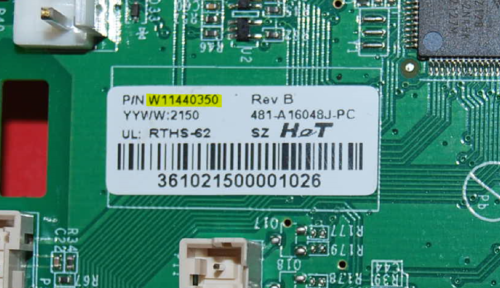 Part # W11440350 - Whirlpool Refrigerator Electronic Control Board (used)