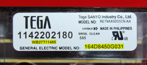 Part # 164D8450G031 , WB27T11485 - GE Oven Electronic Control Board (used overlay, very good - Black)