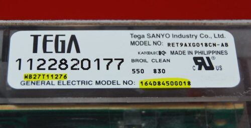 Part # WB27T11276, 164D8450G018 GE Oven Electronic Control Board (used, overlay good - Yellow)