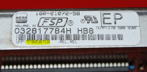 Part # 9782087CB Whirlpool Oven Electronic Control Board (used, overlay good - Black)