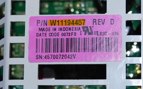 Part # W11194457 Whirlpool Dryer Electronic Control Board (used)