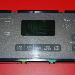 Part # W10349742 Whirlpool Gas Oven Control Board (used, overlay fair - Dark Gray)