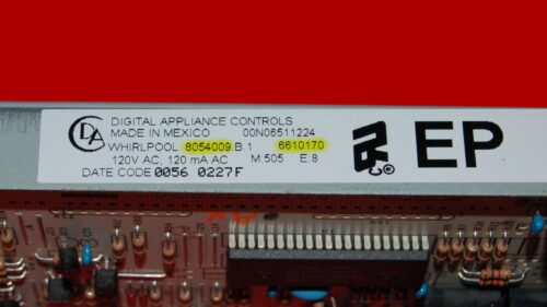 Whirlpool Oven Control Board 8054009 | 6610170 | OEM Used Tested (overlay good - Yellow)