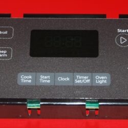 Part # W10349741 - Whirlpool Oven Electronic Control Board (used, overlay very good - Dark Gray)