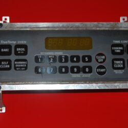 Part # WB27K10115,183D8083P002, WB27K10088 GE Gas Oven Switch Membrane And Board (used, overlay poor - Black)