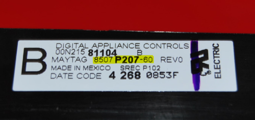 Part # 8507P207-60 - Maytag Oven Electronic Control Board (used, overlay fair- Black)