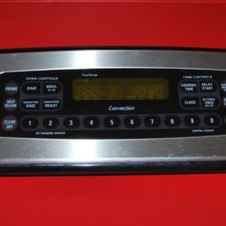 Part # WB36K10588 | 183D8194P002 | WB27K10087 GE Gas Oven Control Panel And Board (used, overlay good - Stainless Steel/Black)