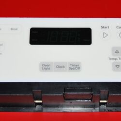 Part # W10734614 - Whirlpool Oven Control Board (used, overlay good - Yellow )