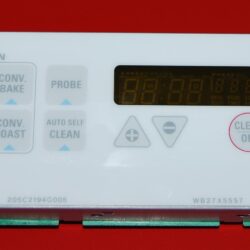 Part # WB27X5557 | ERC-14800-GE | 100-398-27 | 205C2195G011 - GE Oven Control Board (used, overlay good - White)