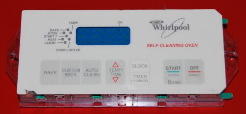 Part # 3196249 - Whirlpool Oven Control Board (used, overlay good - Almond )