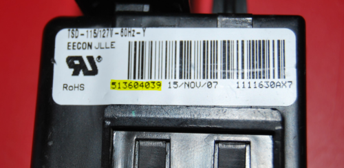 Part # 513604039 - Embraco Refrigerator Start Relay And Capacitor (used)