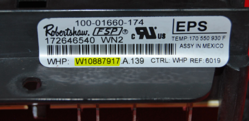 Part # W10887917 | WHPW10887917 - Whirlpool Oven Control Board (used, overlay fair - Dark Gray)