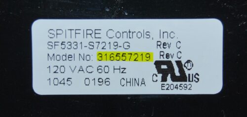 Part # 316557219 - Frigidaire Oven Control Board (used, overlay poor - Black )