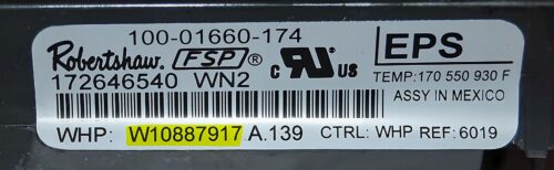Part # W11122543 | W10887917 | Whirlpool Oven Control Board (overlay fair - Dark Gray)