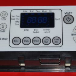 Part # 9762185 - Whirlpool Oven Control Board (used, overlay very good - White)