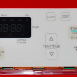Part # 9761110 | 6610446 - Whirlpool Oven Control Board (used, overlay very good - Bisque )