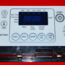 Part # W10108130 - Whirlpool Oven Control Board (used, overlay good - White)