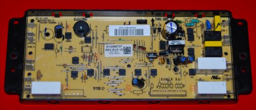 Part # W10586737 - Whirlpool Oven Control Board (used, overlay very good - Dark Gray)