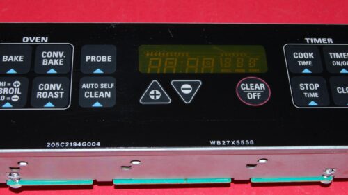 Part # WB27X5556 | 205C2195G007 | GE Oven Control Board (overlay fair - Black)