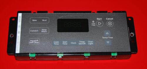 Part # W10586737 Whirlpool Oven Control Board (used, overlay fair - Dark Gray)