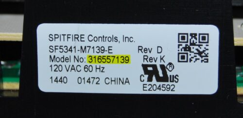 Part # 316557139 | Frigidaire Oven Control Board (overlay fair - Black)