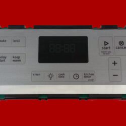 Part # W10477076 Whirlpool Gas Oven Control Board (used, overlay fair - Silver)