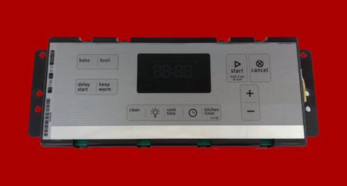 Part # W10477076 Whirlpool Gas Oven Control Board (used, overlay fair - Silver)