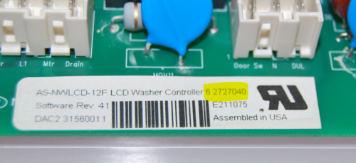 Part # 22003240 | 6 272040 | 22004317 Maytag Washer Control Panel And Board (used, condition good - White)