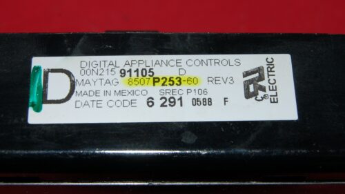 Maytag Oven Control Board - 8507P253-60 | WP74009223 (overlay good - Black)