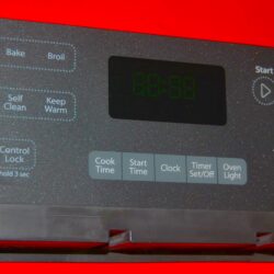 Part # W10834009 - Whirlpool Oven Control Board (used, overlay very good - Dark Gray)